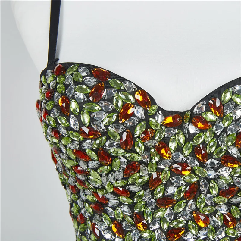 Женский бюстье с бриллиантами новинка 2020 цепочка для блогера 3D грудь мягкий