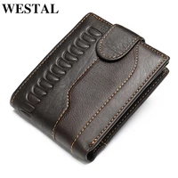 westal mens wallet genuine leather vintage crocodile pattern purse for mens card holder coin purse money slim wallet short 703