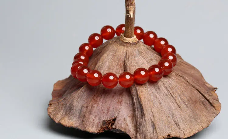 Красные Бусины Из халцедона золотое покрытие богатство Божьего зверя (PIXIU)