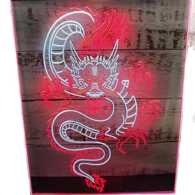 Китайский дисплей Dragon Room двухцветный светодиодный неоновый знак-1S001 | Дом и сад