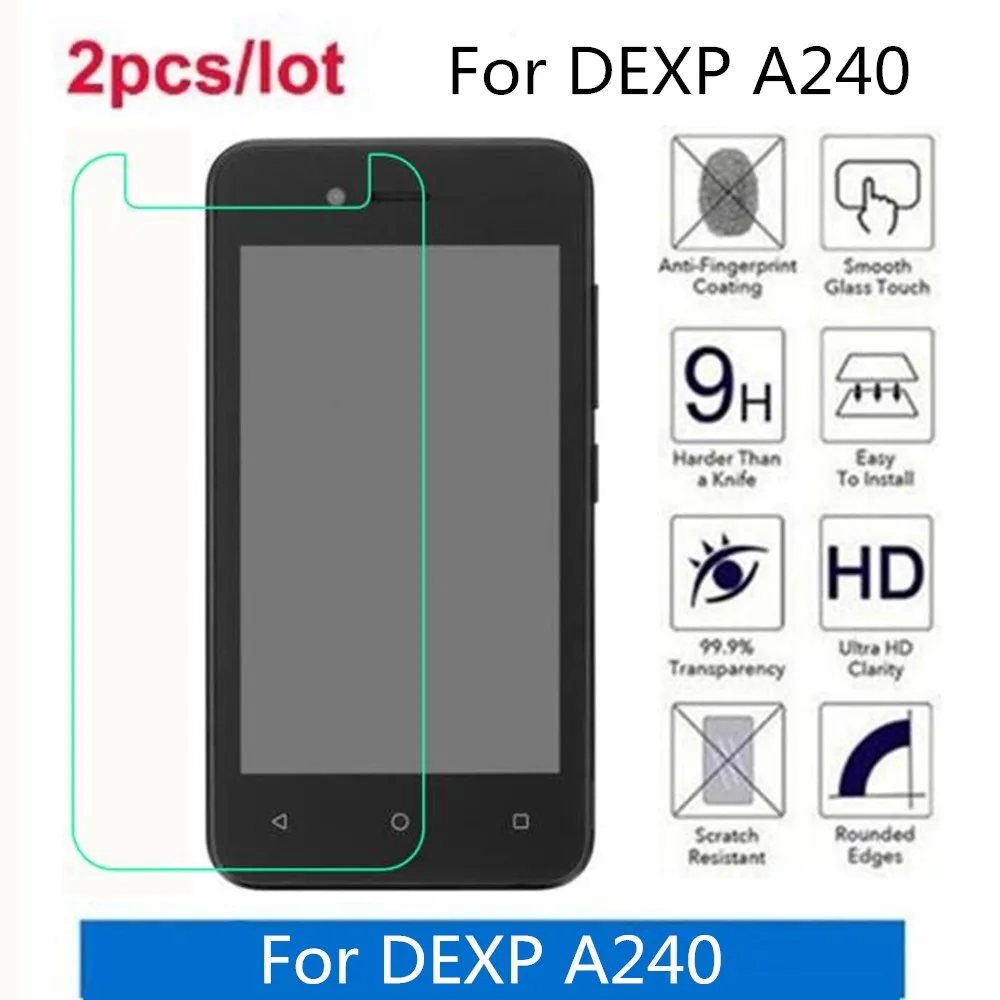Закаленное стекло для DEXP A240 9H 2.5D Premium Защитная пленка экрана защитная - купить по
