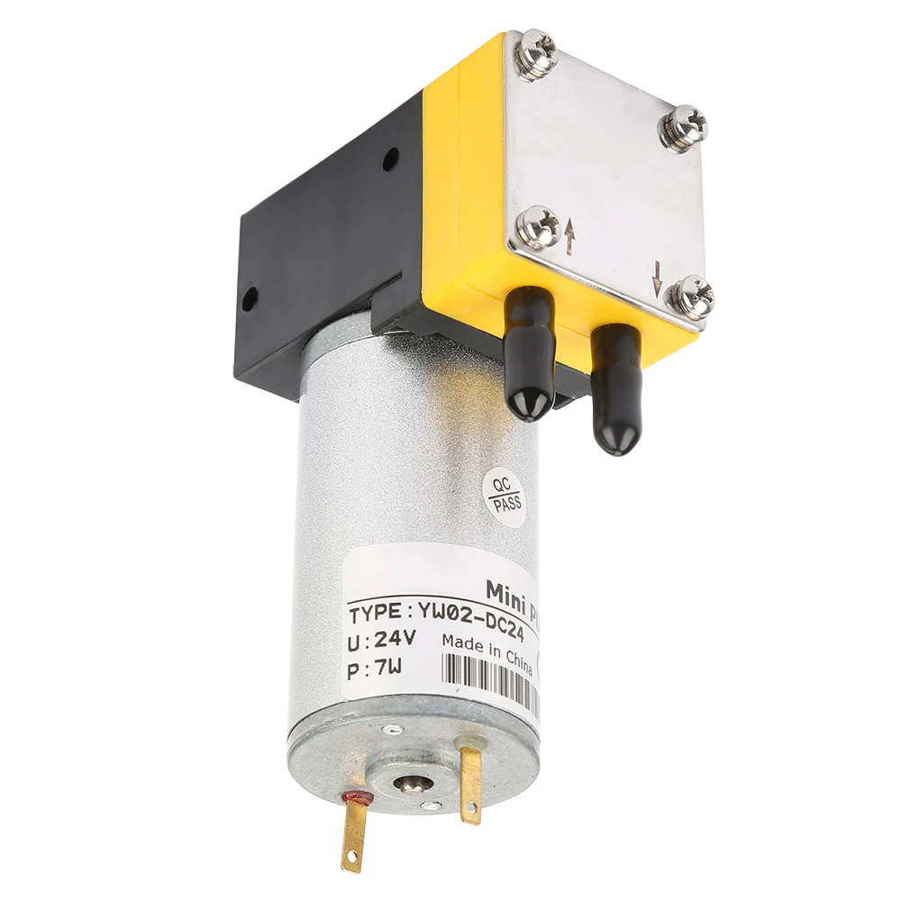 

DC 24V Miniature Electric Diaphragm Pump 0.4~1L/min Vacuum Pump Self-Priming Water Pump For Suck and Discharge Air Liquid