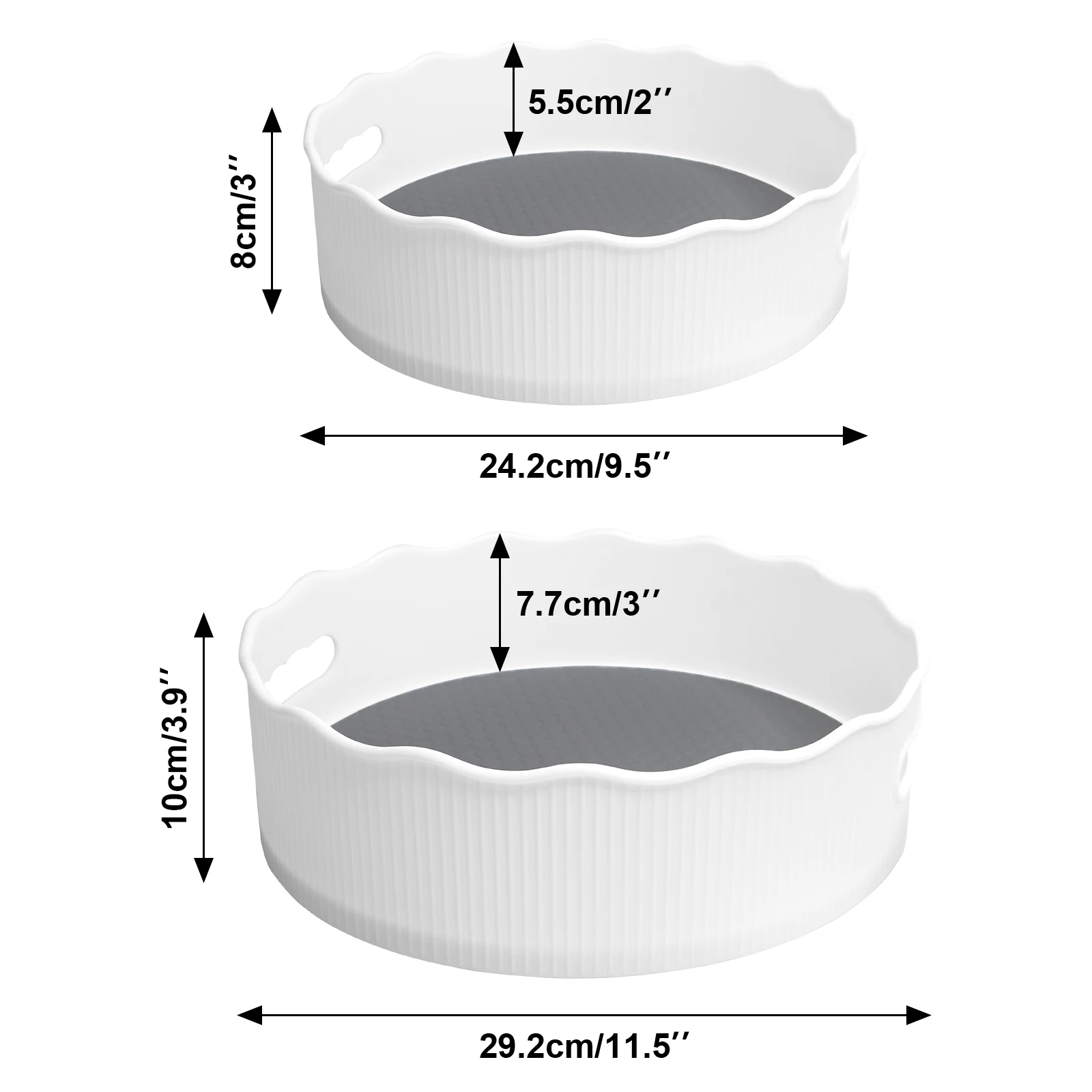 

Plastic deep lazy Susan turntable non-slip pantry turntable kitchen turntable storage box cabinet rotating spice rack Kitchen