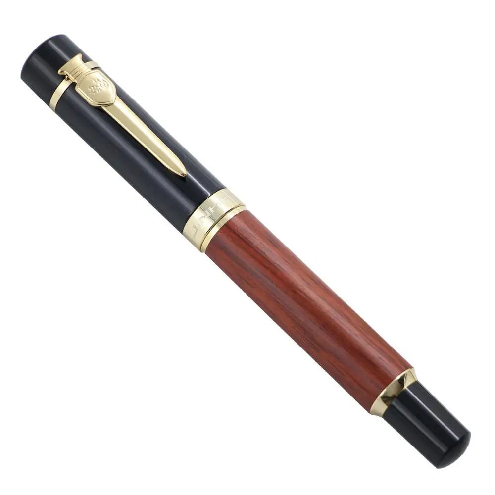 JinHao 650 или 8802 Роскошные дерево, перо 0,5 MM перо чернила высокого качества ручка для письма канцелярский школьный офисный принадлежности canetas