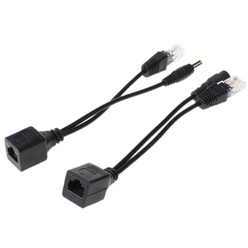 

RJ45 Injector POE Splitter Adapter Cable Kit Passive Power Over Ethernet 12-48V 090F