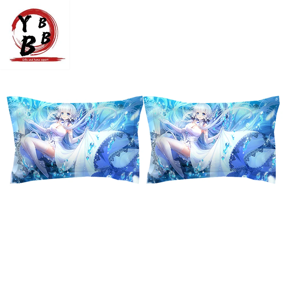 

3D Azur lane bedding sets cartoon duvet cover sets single double queen king anime bedclothes 3pcs luxury blue quilt cover sets