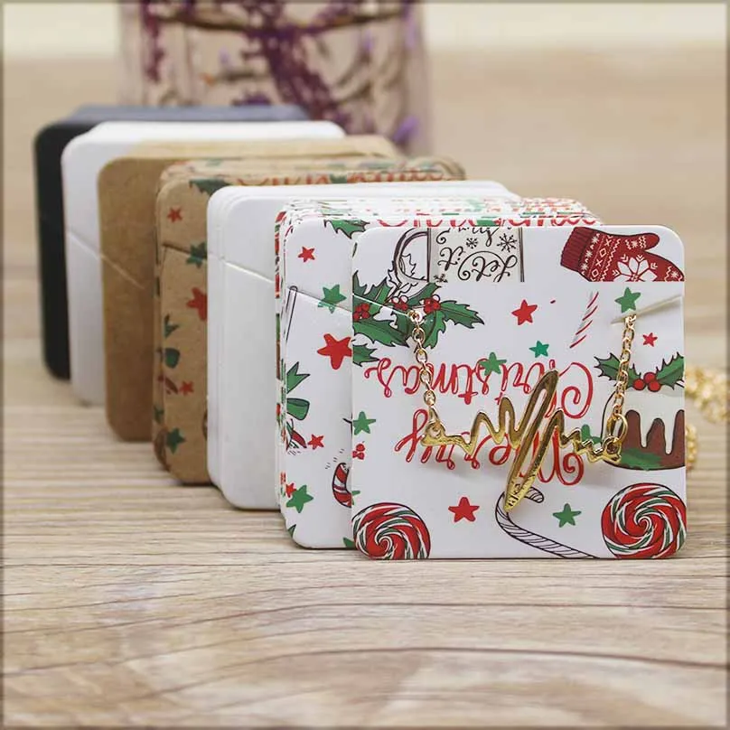 5*5 см модные ювелирные изделия дисплей ожерелье амулеты Упаковка карта 50 шт marbling