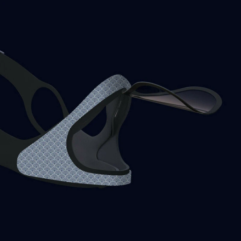 Черная портативная ветрозащитная силиконовая Съемная зеркальная маска для