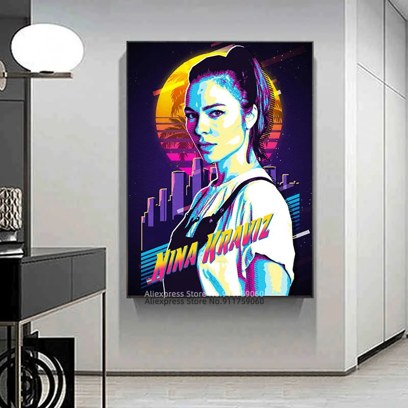 Трендовый плакат Dj в ретро-стиле 80-х Нина кравич Классическая Картина на холсте