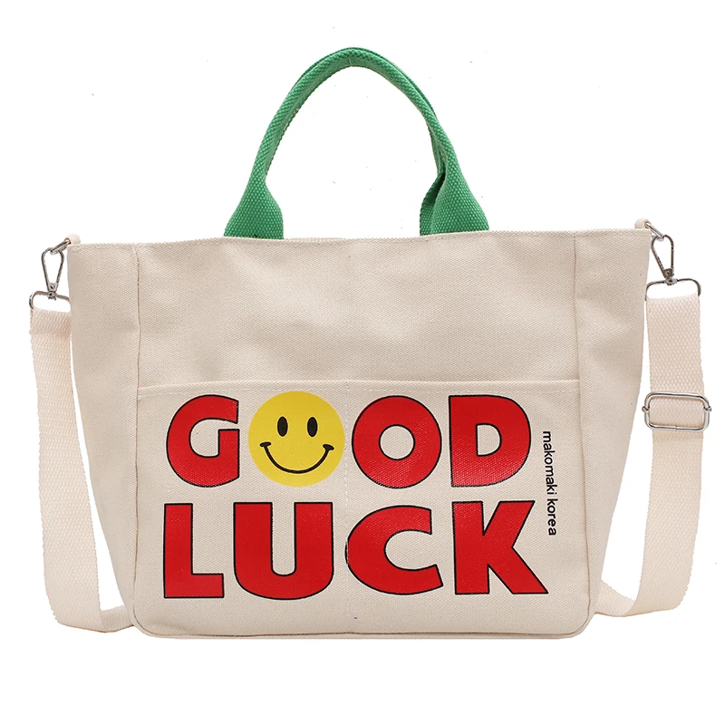 

Women New Large Capacity Tote Bag Cute Letters Handbag Purse Korean All-match Crossbody Shoulder Bag Fashion Trending 2021