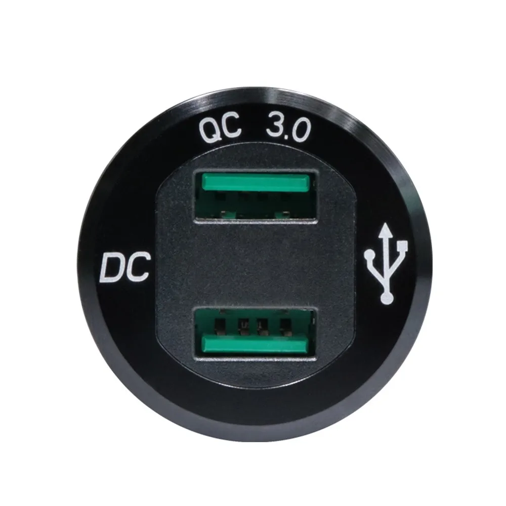 Двойной USB QC 3 0 быстрое автомобильное зарядное устройство розетка для лодки