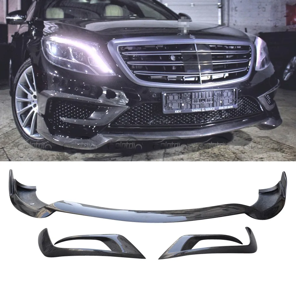 Сплиттер для переднего бампера из углеродного волокна Mercedes Benz W222 S65 | Автомобили и