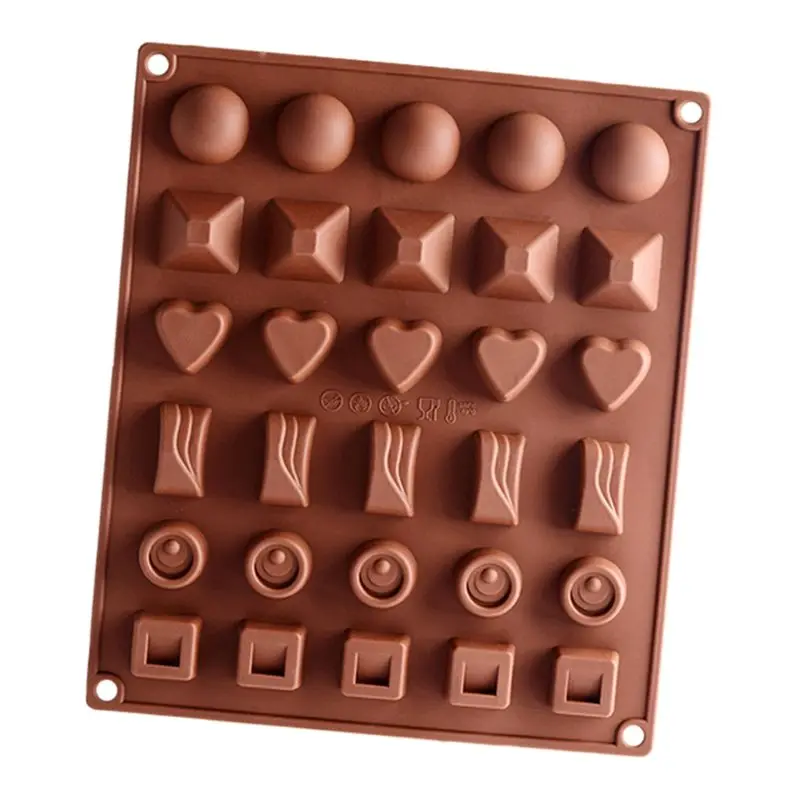 

Silica Gel Multi-Shape 30-grid Ice-lattice Mould Chocolate Biscuit Kitchen Baking Supply
