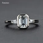 Кольцо женское из серебра 925 пробы с изумрудом, 2,0 карат