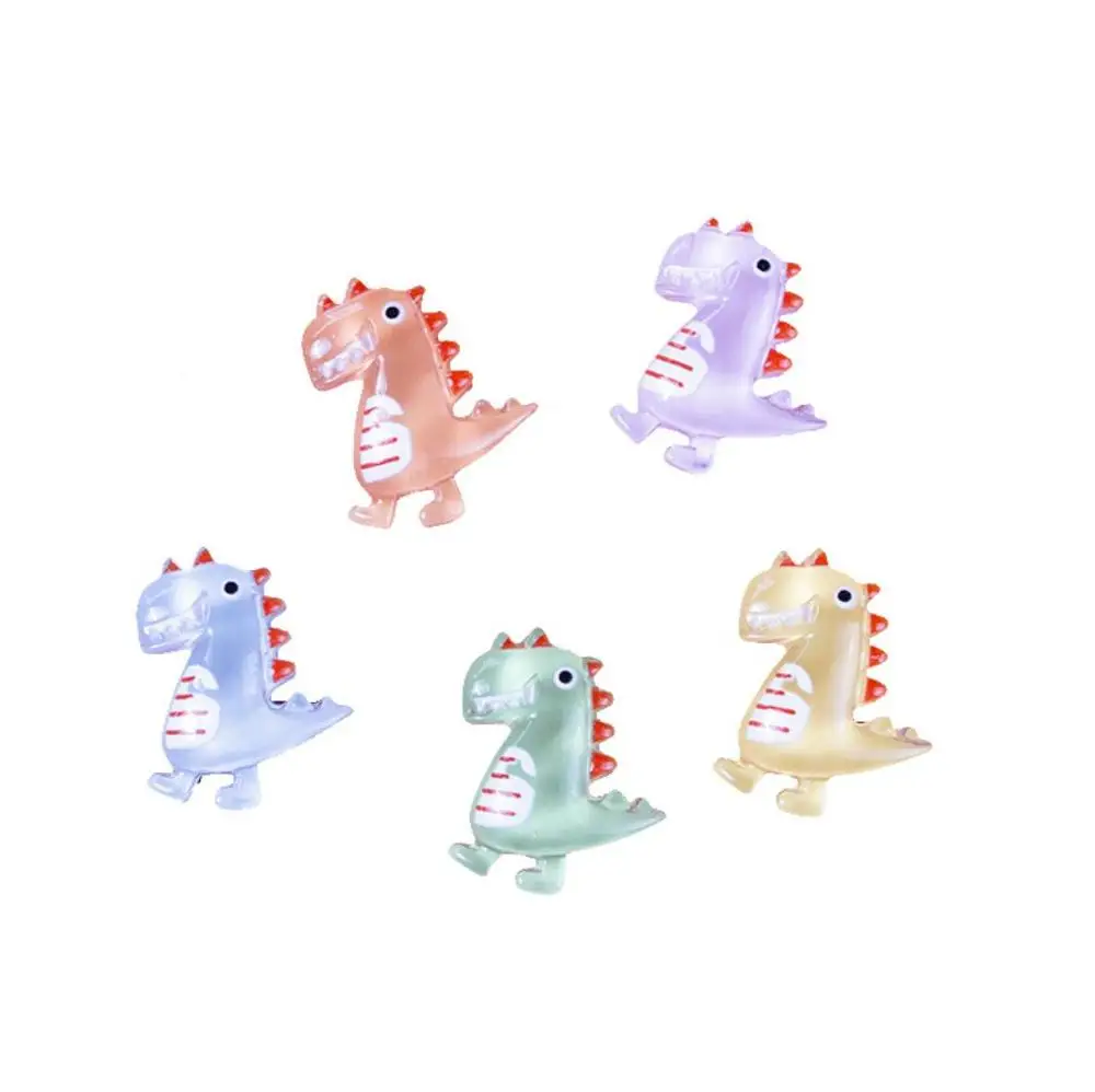 

Resin Lovely Transparent Colorful Dinosaur Flatback Cabochon Stone Scrapbook DIY Decor Home Figurine Embellishments