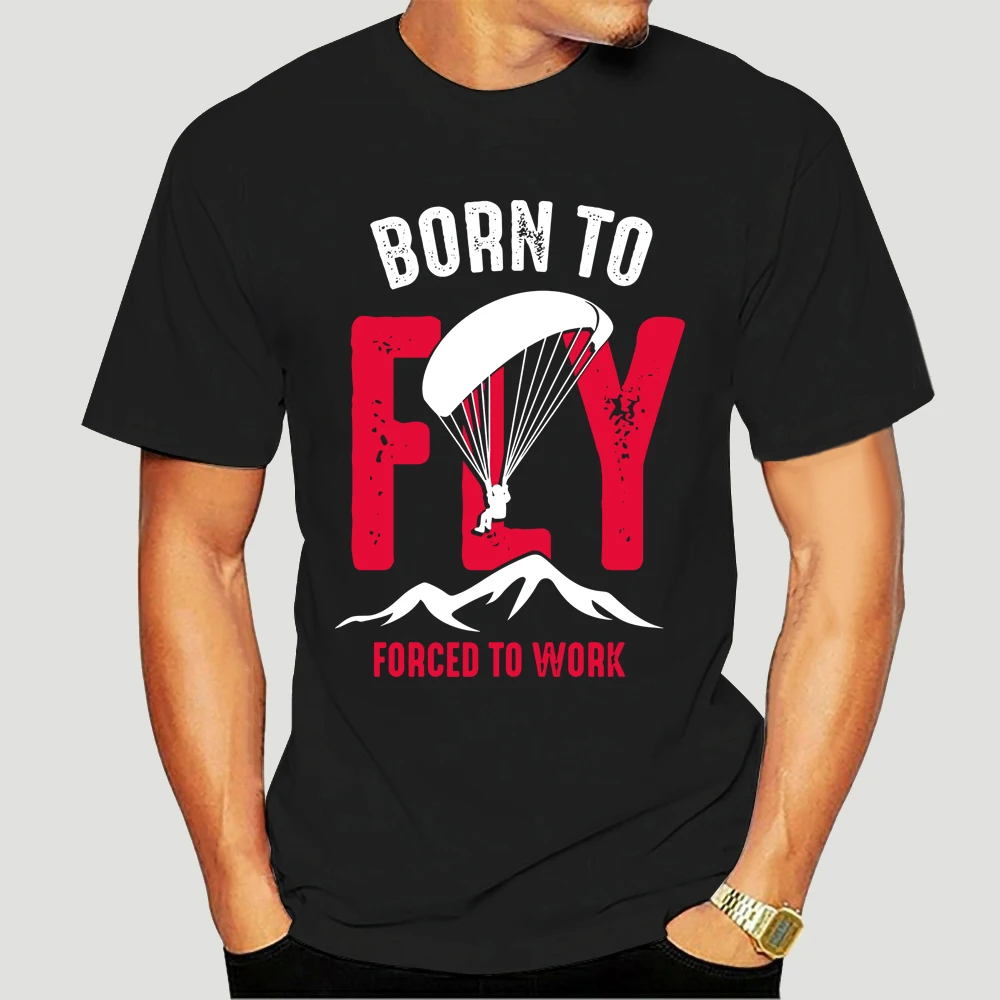 Футболка с надписью Born To Fly принудительная работа парапланка футболка