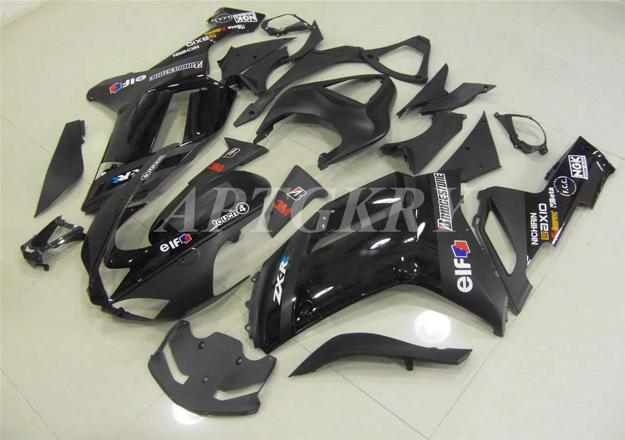 

New ABS Plastic Shell Motorcycle Fairing kit Fit For Kawasaki Ninja ZX6R 636 ZX-6R 2007 2008 07 08 Bodywork Set Black