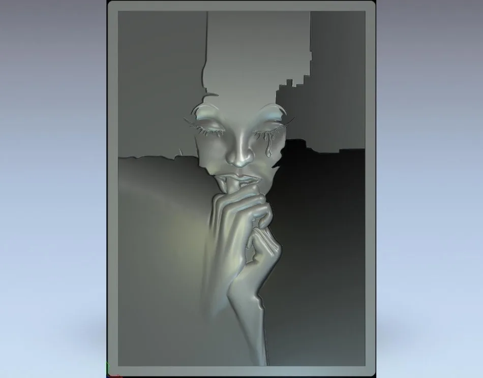 

3d model relief for cnc in STL file format face