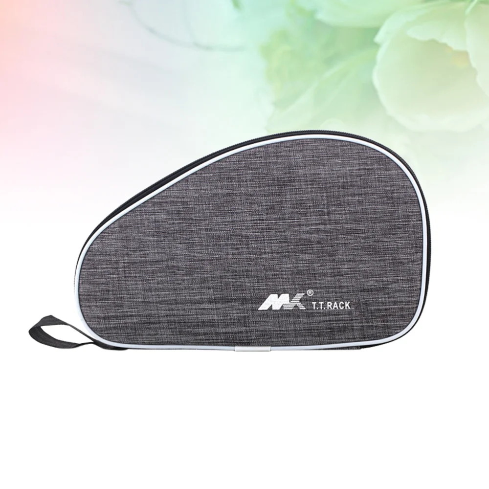 

Portable Table Tennis Bat Bag Professional Pong Racket Shell Shaped Storage Bag for Athletes Players (Grey)