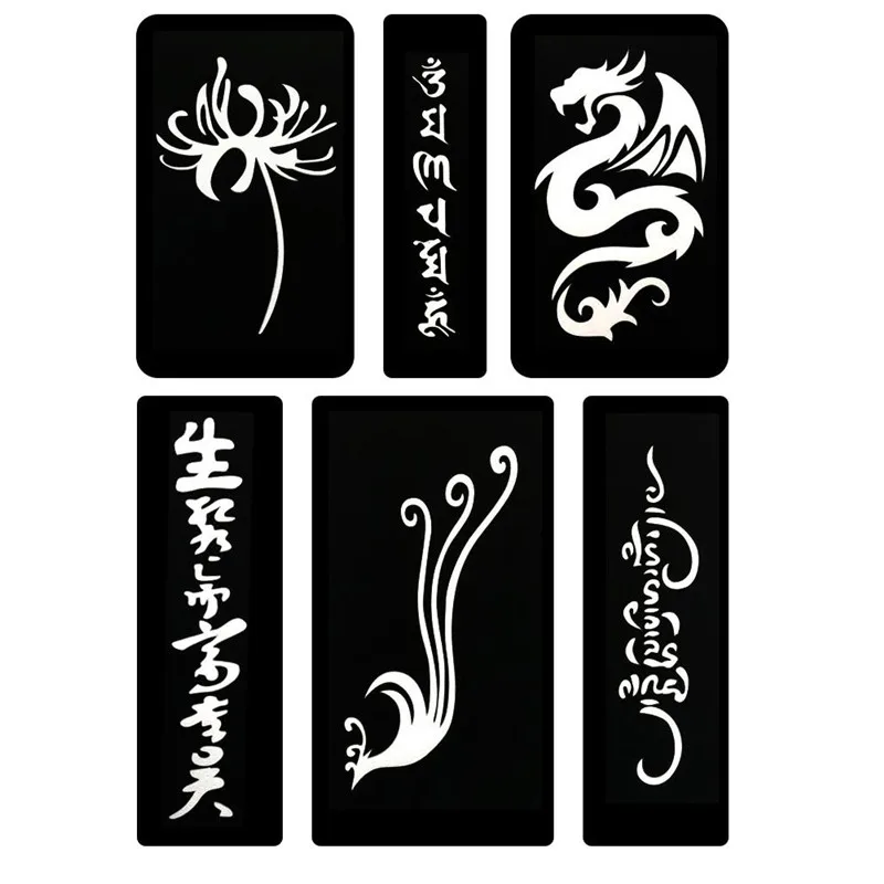 108 шт. трафареты для татуировок | Красота и здоровье