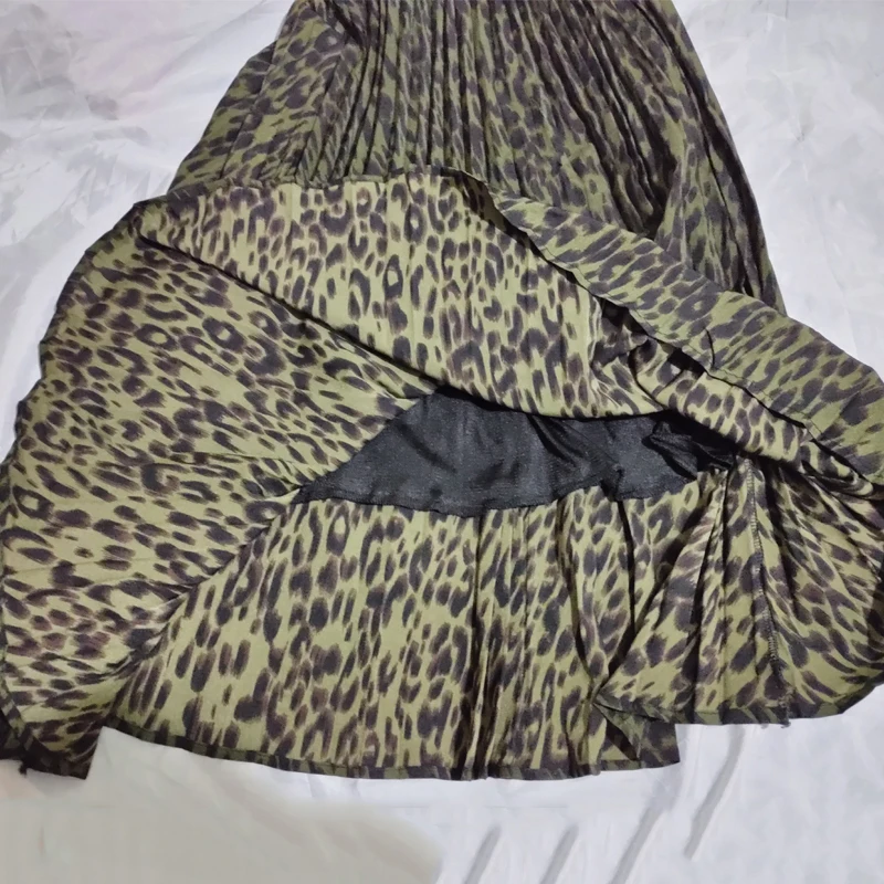 2020 размера плюс юбки весна лето Высокая талия сексуальный леопардовый принт