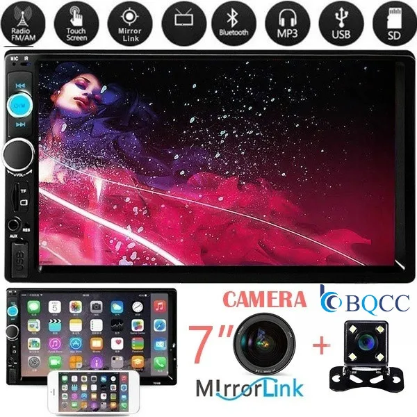 Автомобильный радиоприемник MP5 плеер с 7 &quotсенсорным экраном Bluetooth функцией Mirror