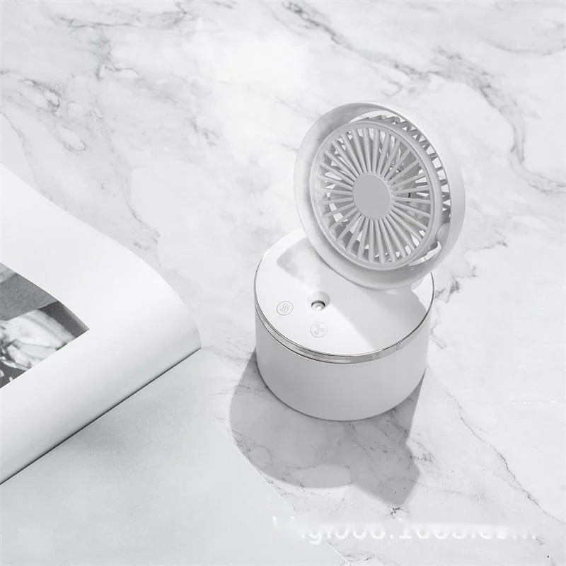 

2021 New Small Humidifier Spray Mini Fan Desktop Spray Humidifying Third Fan
