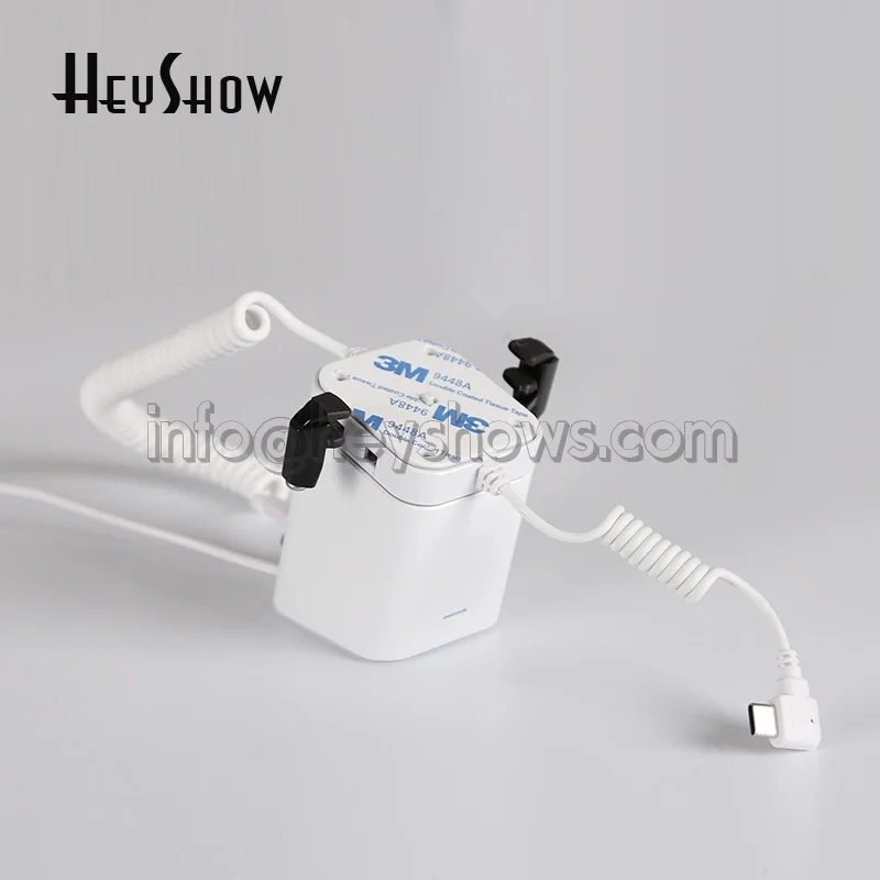 Charging Mobile Phone Security Stand iPhone Display Burglar Alarm System White Anti-Theft Holder For All Brand Phone enlarge