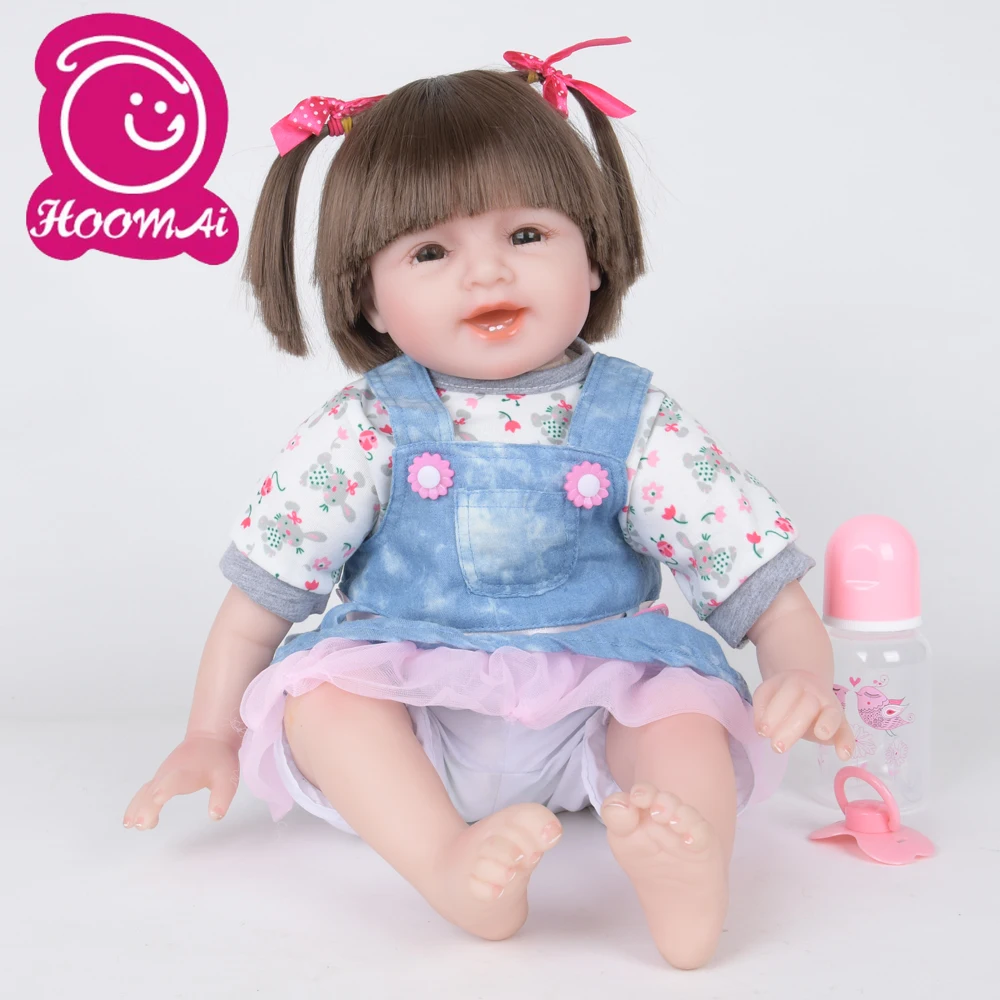 

22"Bebe Reborn Silicone Vinyl Cloth Body Doll Lifelike Newborn Realistic Fashion Baby Doll Toy For Children's Day Kid Gifts 55CM