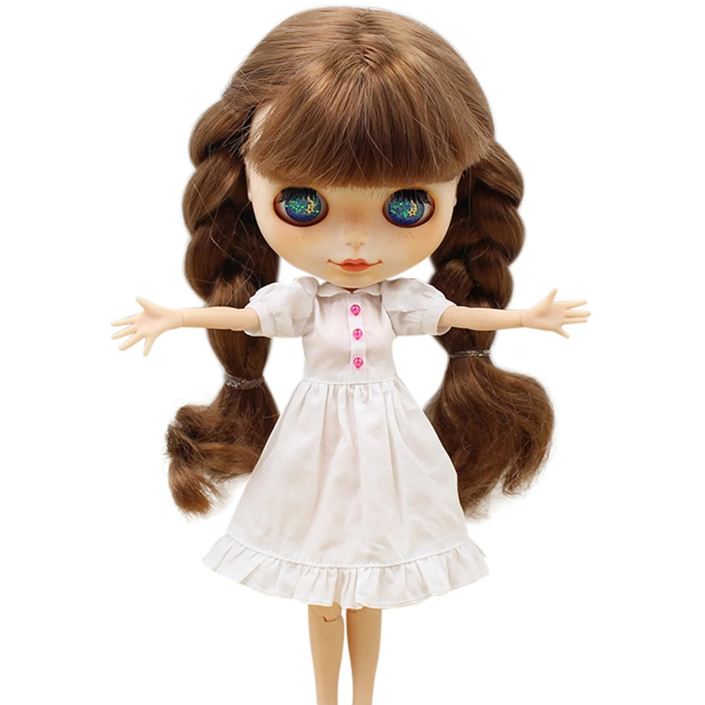 Blyth кукла шарнирное тело юбка белое простое платье модное licca ICY подходит для