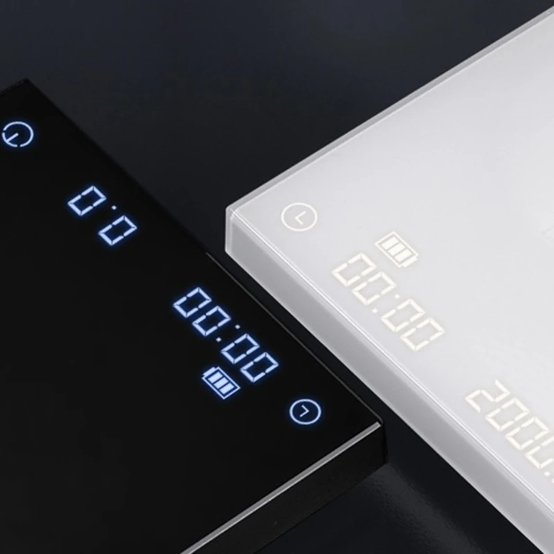 

Black And White Mirror Scale Coffee Scale Smart Digital Scale Pour Coffee Electronic Drip Coffee Scale With USB Scale