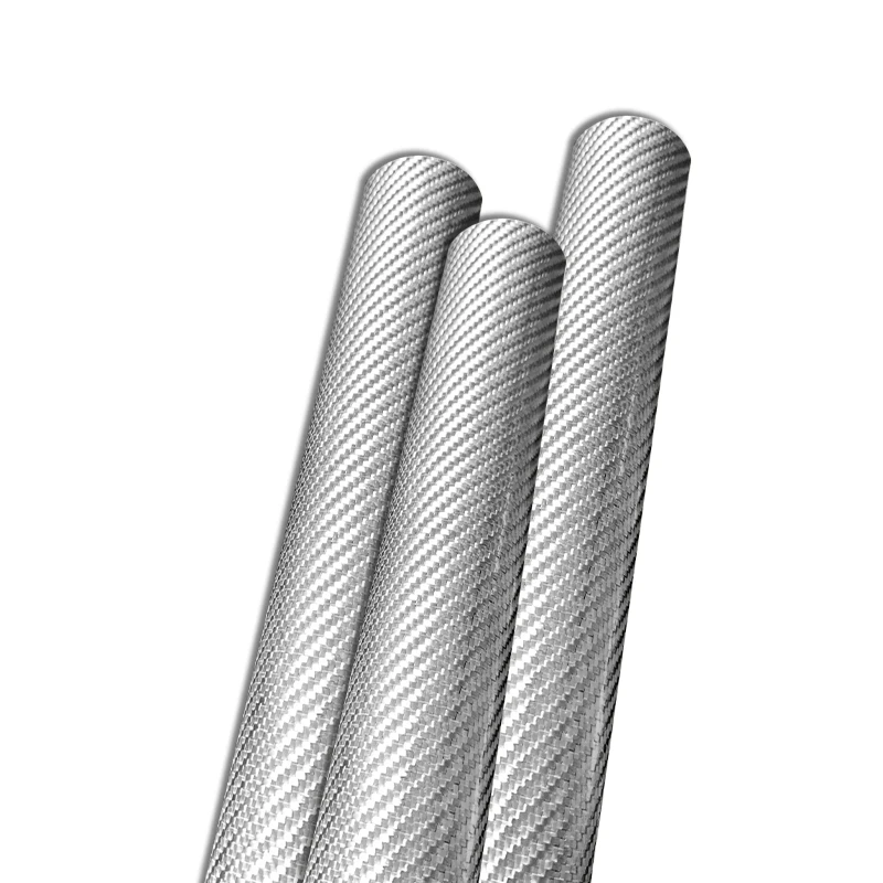 

length500mm 18*16mm Silver carbon fiber tube twill light silver carbon fiber tube drone accessories length630mm 38*35mm