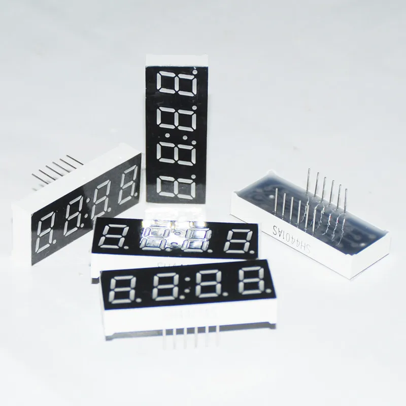 5 шт. LED 7 сегментный дисплей 0,4 дюймов семь 7 сегментов часы дисплей 4 цифры 0," Красный 7-сегментный светодиодный дисплей общий катод