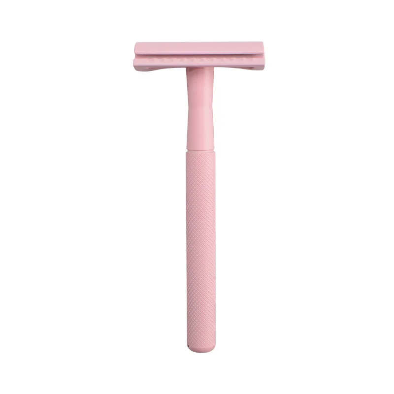 

Safety Razor For Women Manual Metal Wet Shaving Fits All Double edge Blades Pink