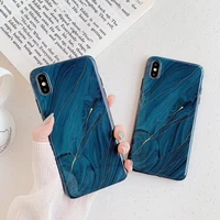 simple frosted marble pattern anti falling edge tpu mobile phone protective soft cover cover suitable for iphone series