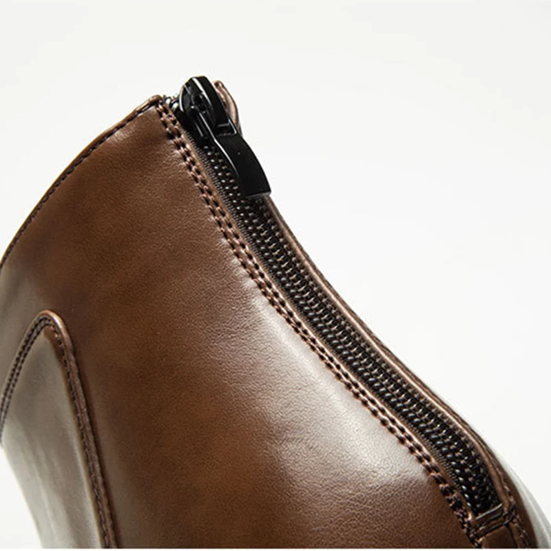 UPUPER/мужские Модельные ботильоны на молнии удобные ботинки Челси из