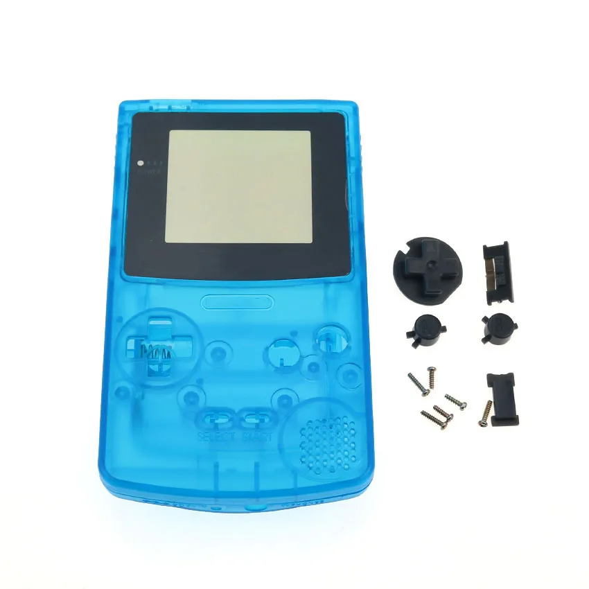 Сменный Чехол YuXi, пластиковая оболочка, чехол для nintendo, для Gameboy, классический, для консоль gbc, чехол, корпус - Цвет: Clear Blue