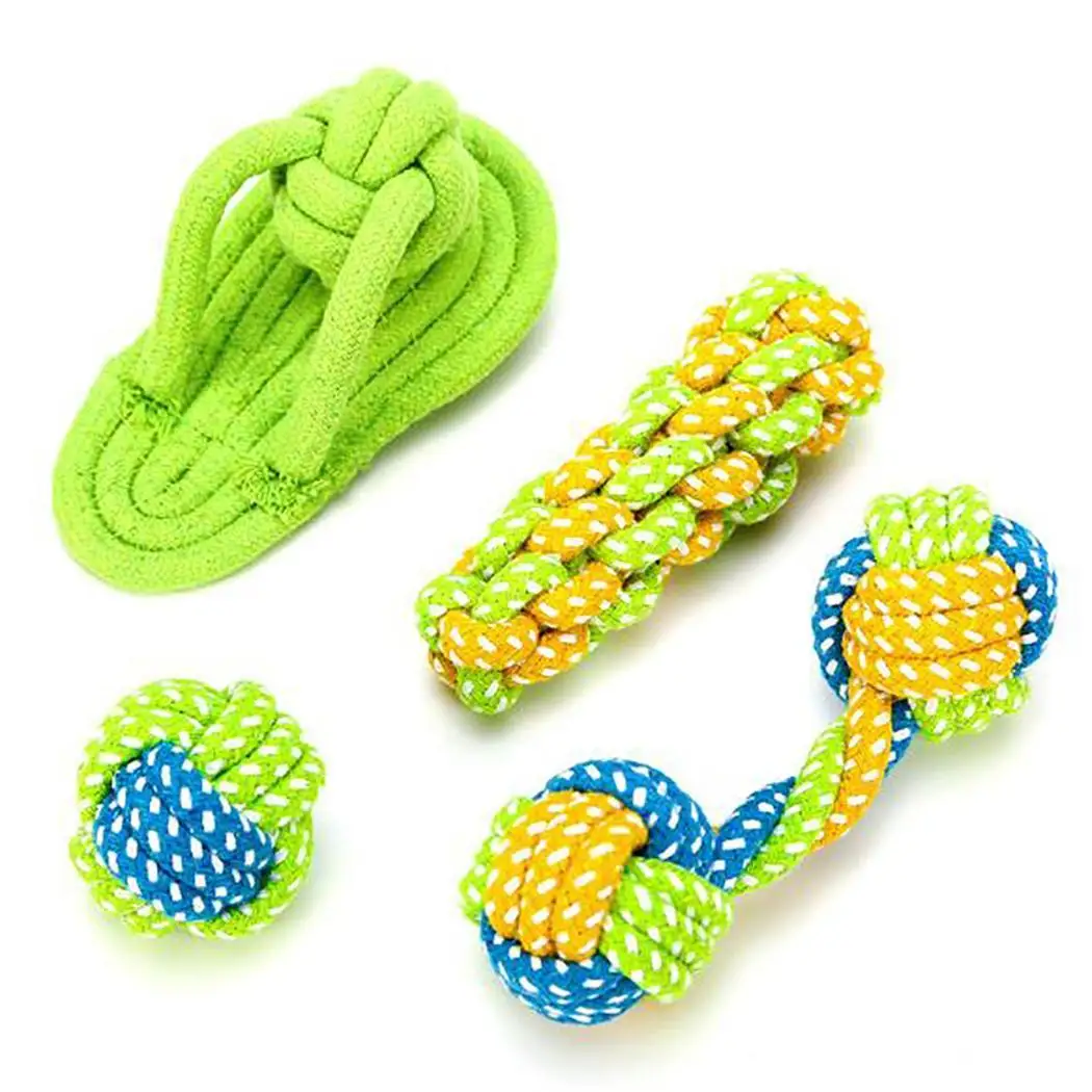 Pet Dog Toy Portable Wear Resistant Durable Braid Cute Funny Set Puppy toy 3Pcs/4Pcs/8Pcs 1 set 17 x 6 2cm toys | Дом и сад