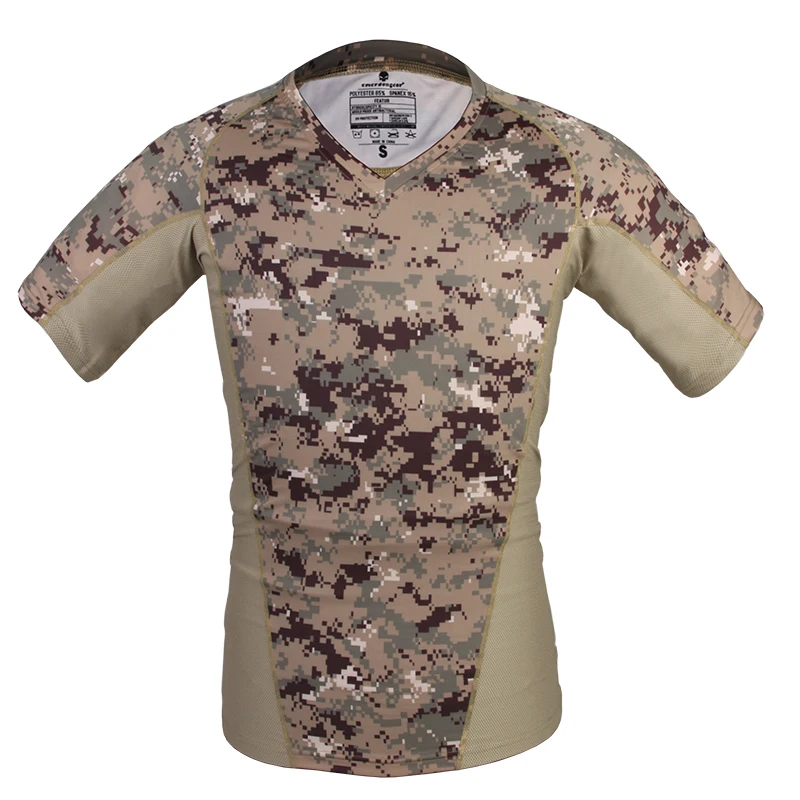 Emersongear тактическая обтягивающая рубашка с базовым слоем летняя для бега и пешего
