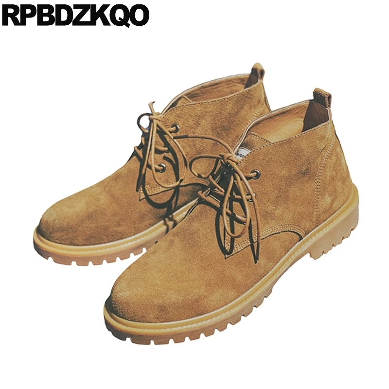 Замшевые меховые Военные боевые Дизайнерские мужские зимние ботинки теплые