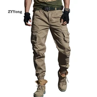high street mens military camouflage cargo pants cotton beam feet multi pocket army trousers joggers outdoor motion overalls