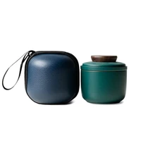 travel kung fu tea set mini carrying bag filter tea cup drinkware gaiwan outdoor car quick cup one pot one cups festival gift