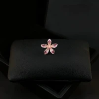 mini small collar pin cherry blossom brooch womens suit shirt high end decoration flower pin buckle corsage accessories jewelry