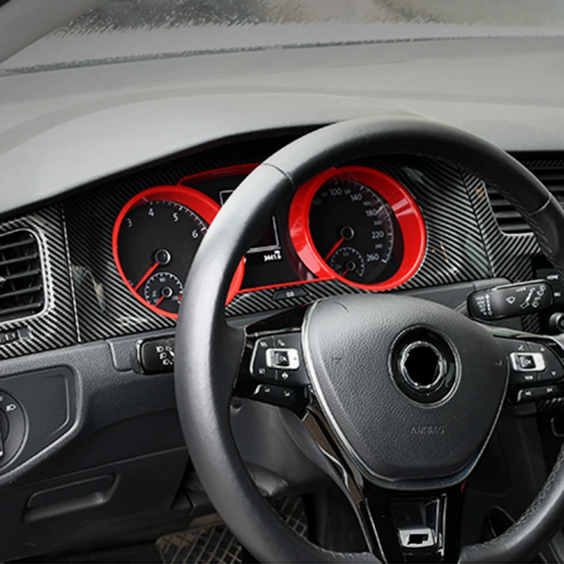 

Car Interior Dashboard Tachometer Speedometer Frame Panel Cover Trim for VW Golf 7 7.5 MK7 Accessories 2015-2019