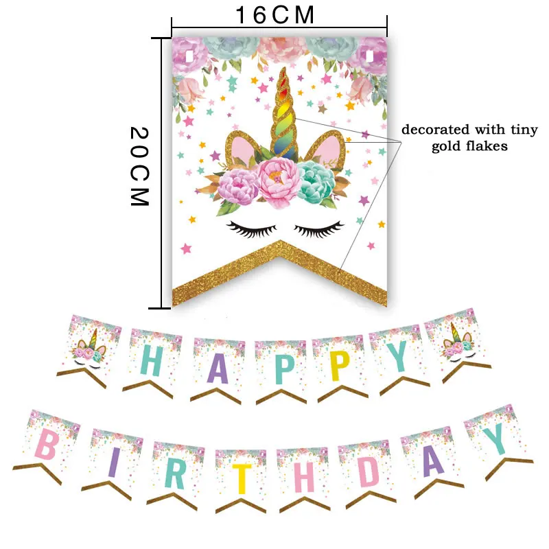 

Happy Birthday Paperboard Card Letter Banner Baby Shower Decoration Birthday Party Decoration Supplies