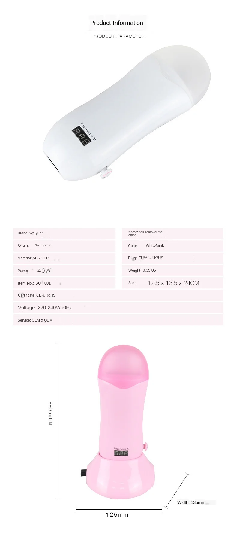 

Portable Manual Thermostat Wax Machine Electric Wax Bean Heater Hair Removal Machine Melting Wax Machine Hair Removal Wax