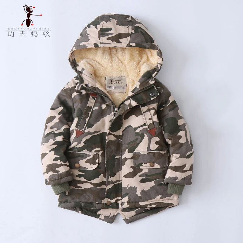 Куртка детская зимняя флисовая с капюшоном на зиму|Куртки и пальто| |