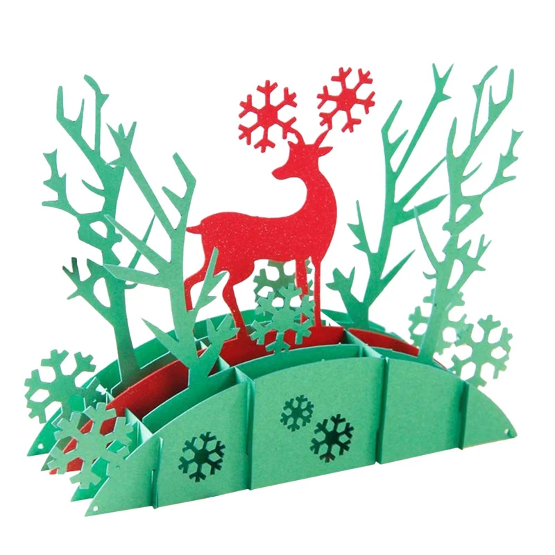 Всплывающие открытки 3D Поздравительные Рождественская открытка с оленем на все