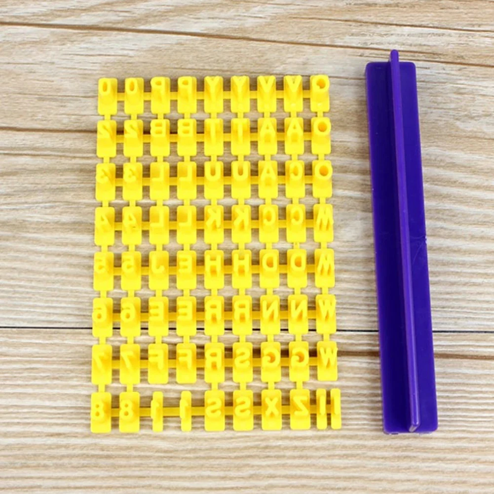 72 шт. буквенные украшения торта выпечка бисквитов DIY Набор формочек для печенья инструмент для выпечки вечерние аксессуары для штампов пластиковая помадка