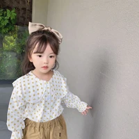 long sleeve children clothes spring summer girls lotus leaf collar blouses shirts kids teenagers outwear breathable high quality